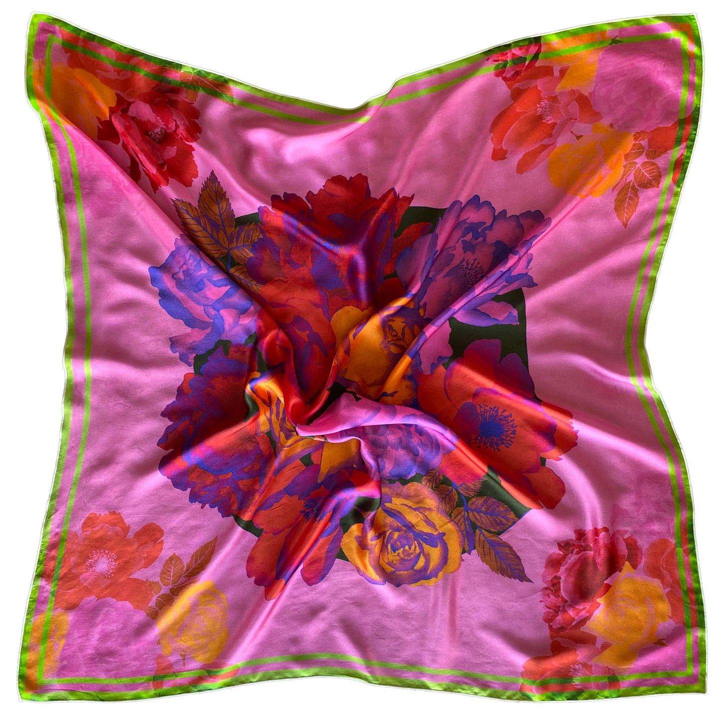 Floral Print Silk Scarf