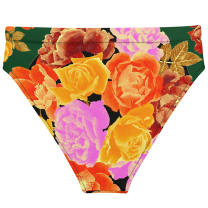 Floral Print High Leg Bikini Bottom