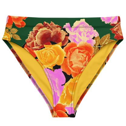 Floral Print High Leg Bikini Bottom