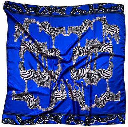 Zebra Clash Silk Scarf